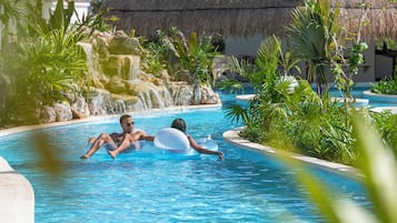 5 outdoor pools, cabanas (surcharge), pool umbrellas