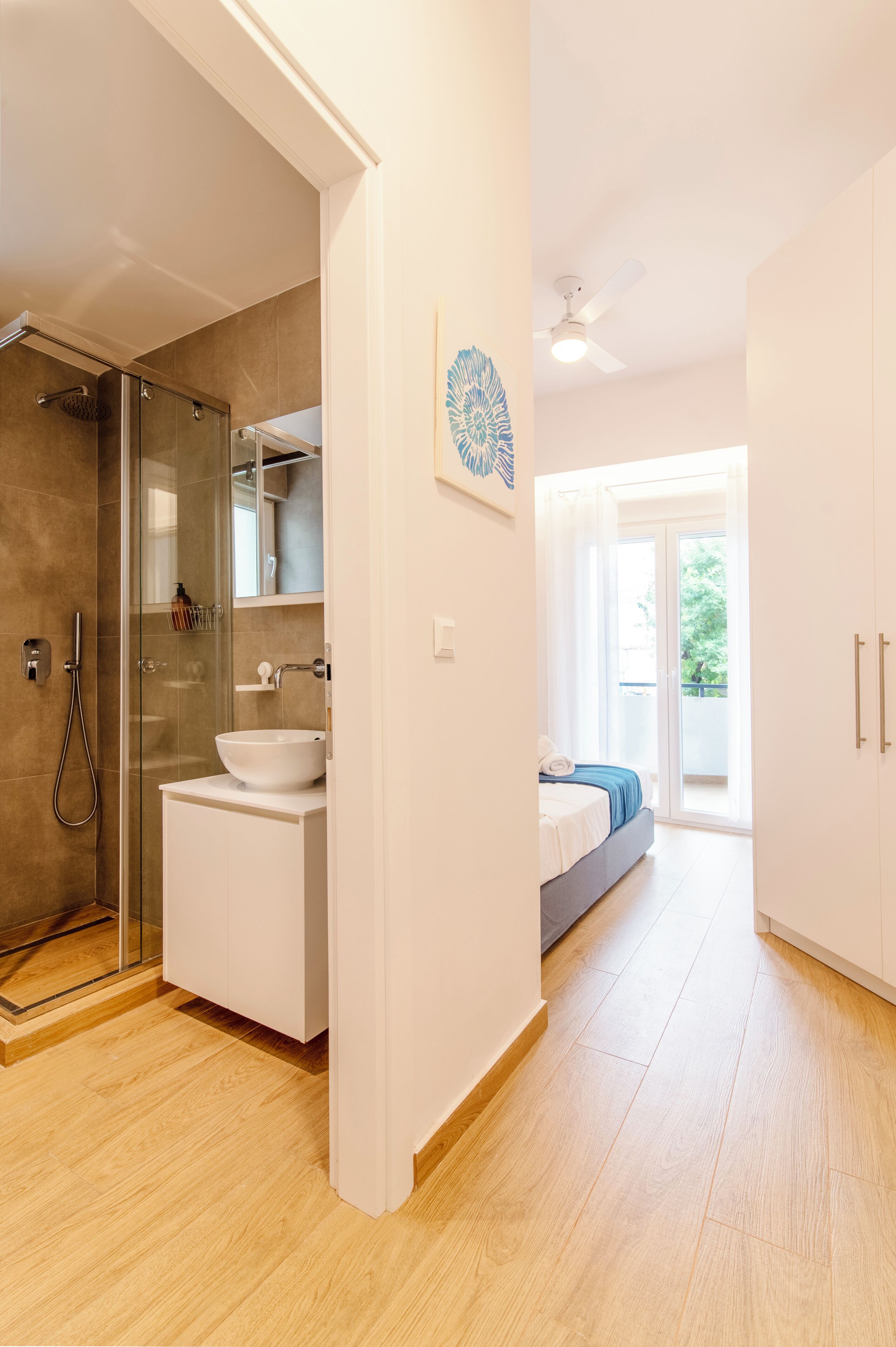 Apartment, 1 Bedroom, Balcony | Desk, laptop workspace, blackout drapes, soundproofing