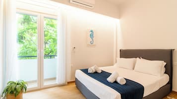 Appartement, 2 chambres, balcon | 1 chambre, bureau, espace de travail pour ordinateur portable