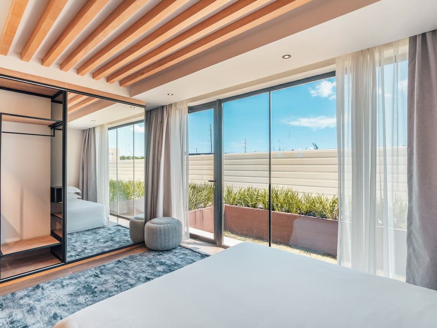 In-room safe, laptop workspace, blackout curtains, iron/ironing board