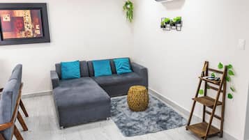 Standard House, Patio, Beach View | Living area | Flat-screen TV