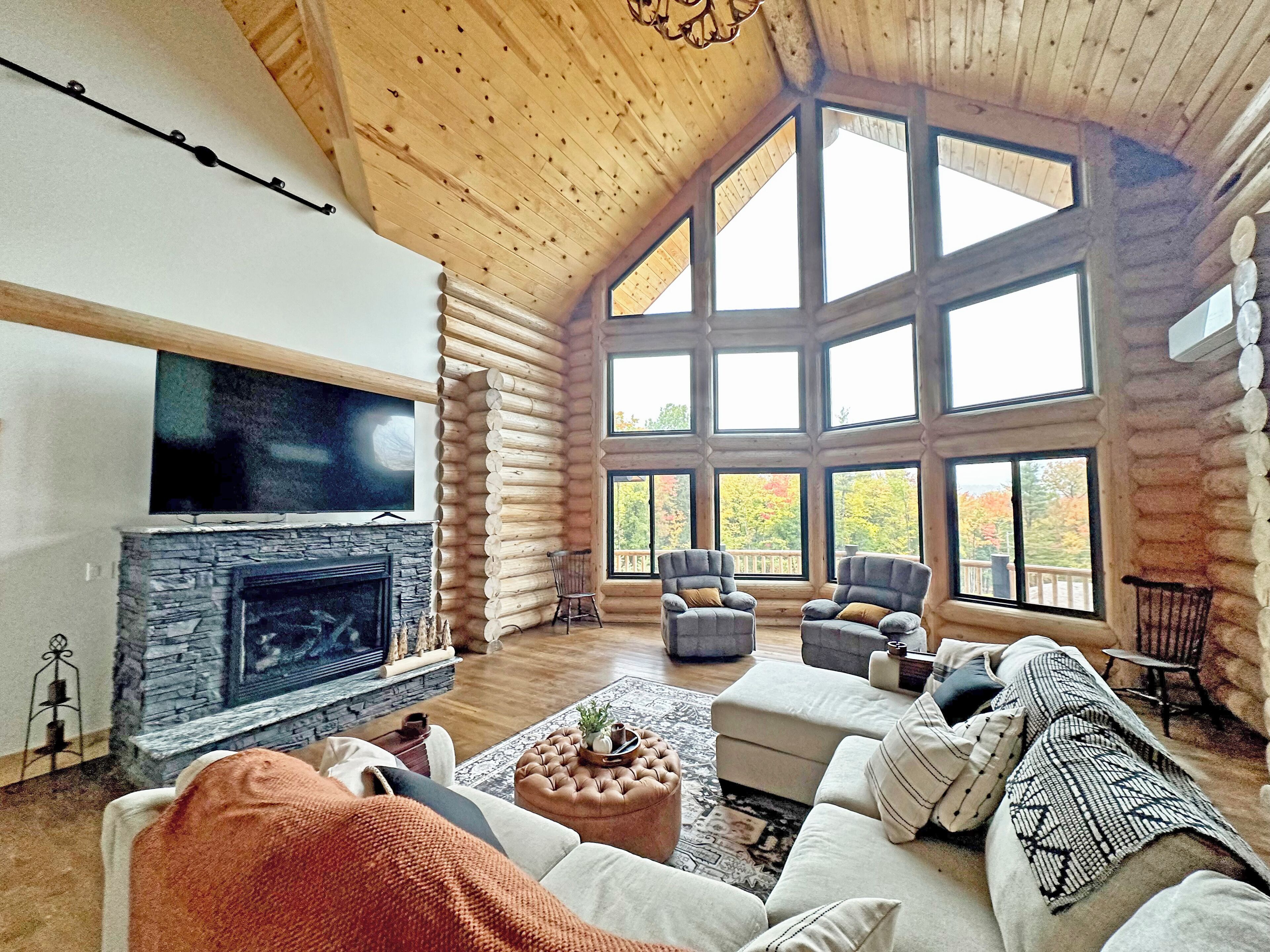 Smart TV, fireplace