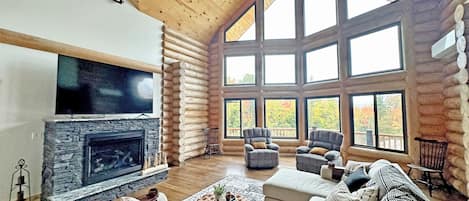 Smart TV, fireplace