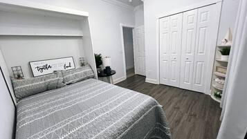 1 bedroom, iron/ironing board, travel crib, free WiFi