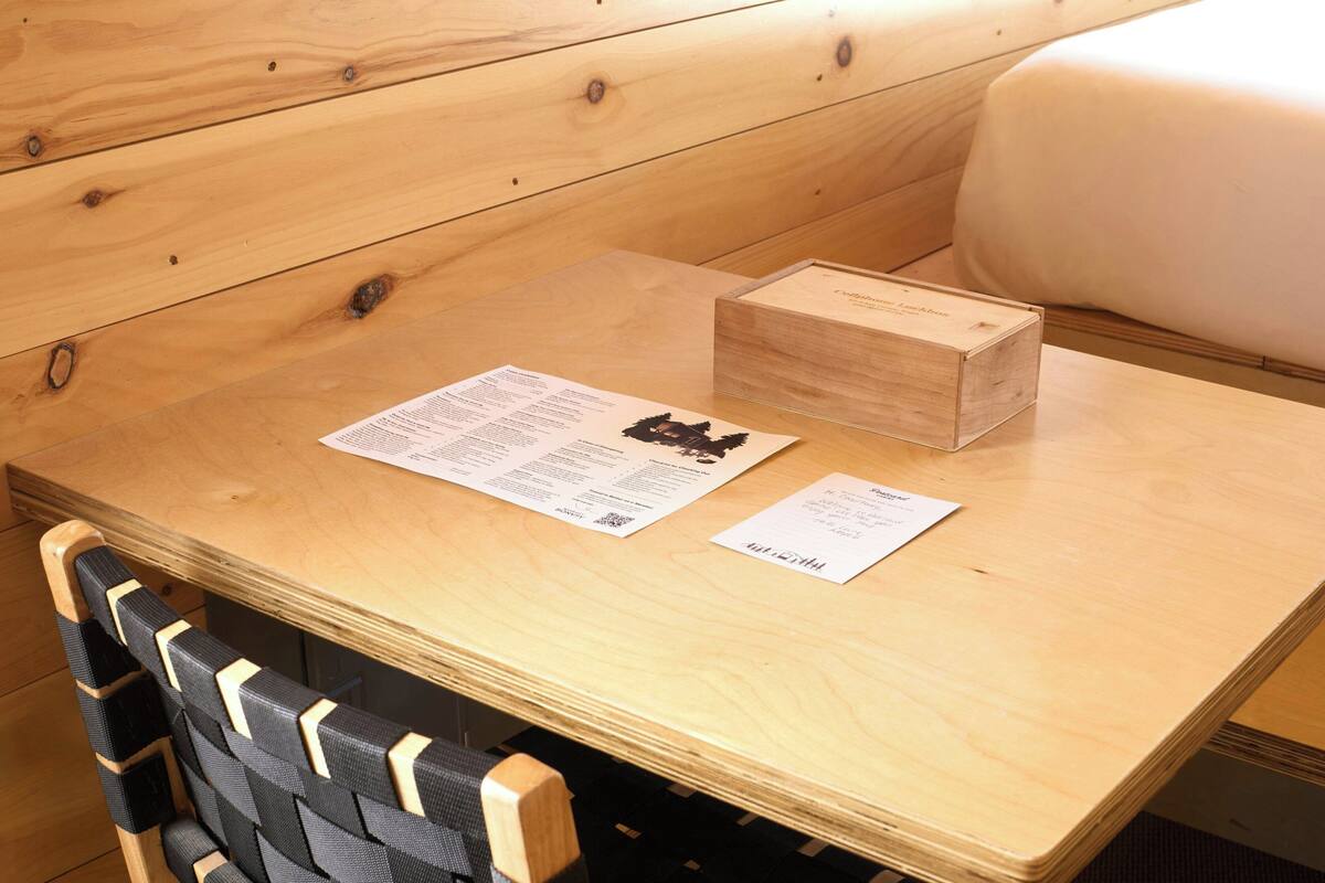 Cabin, 1 Queen Bed (View) | 1 bedroom, desk, laptop workspace, bed sheets