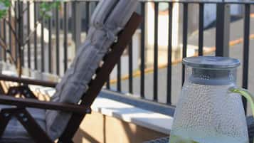 Premium suite, uitzicht op haven | Terras