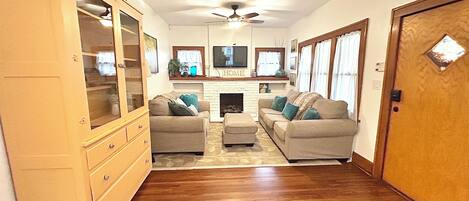 TV connectée, cheminée