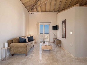 Villa Exclusive, 5 chambres, piscine privée, vue mer | Coin séjour