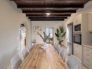Exclusive Villa, 5 Bedrooms, Private Pool, Sea View | Private kitchen | Fridge, microwave, oven, stovetop