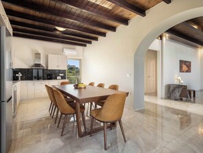 Exclusive Villa, 5 Bedrooms, Private Pool, Sea View | Private kitchen | Fridge, microwave, oven, stovetop