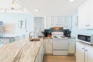 Fridge, microwave, oven, stovetop - Luxury 1BR | Beach Access | Pool Tennis Boat Friendly | 305A (Gulf Shores)