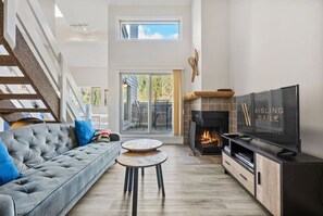 TV, fireplace, DVD player