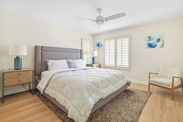 2 bedrooms, iron/ironing board, WiFi, bed sheets