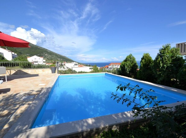 A heated pool
