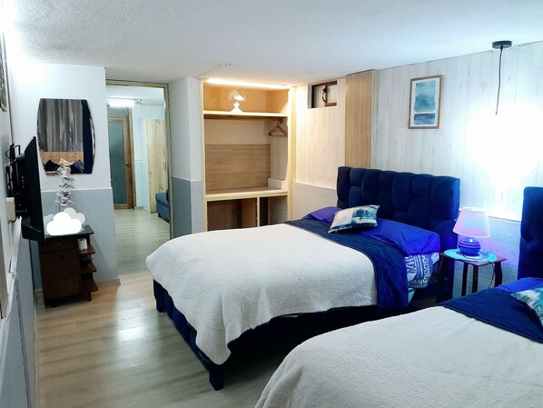 1 غرفة نوم ومكواة/لوح كي وواي فاي وملاءات أسرّة