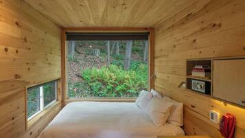 Cabana standard, 1 cama Queen | 1 quarto, escrivaninha, espaço de trabalho para notebook, roupa de cama