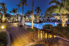 Outdoor pool, a heated pool