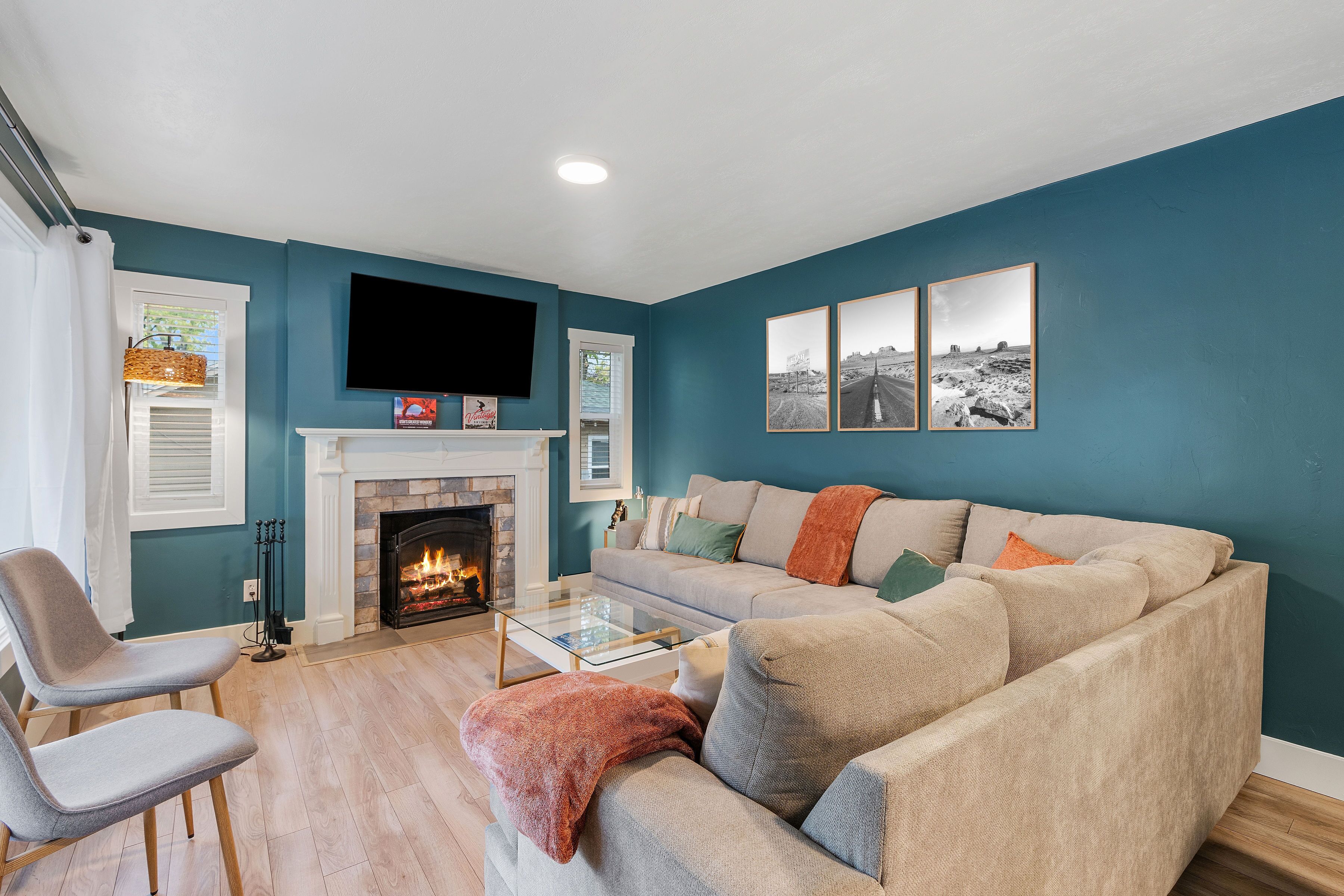 Smart TV, chimenea y futbolito 