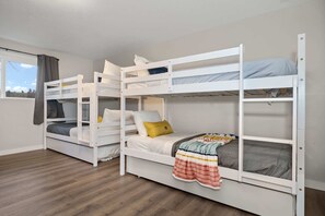 4 bedrooms, iron/ironing board, travel crib, WiFi