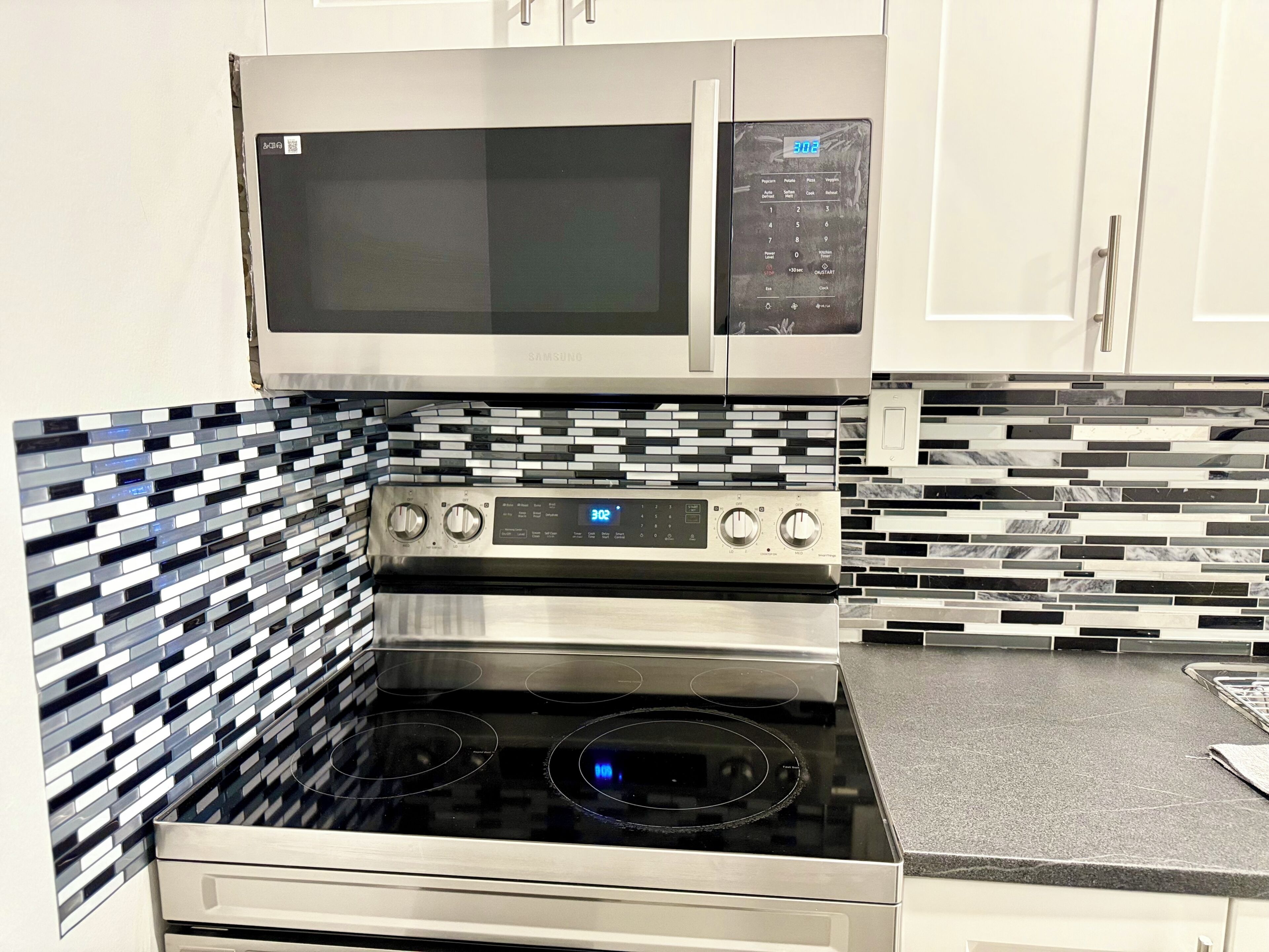 Fridge, microwave, coffee/tea maker, electric kettle