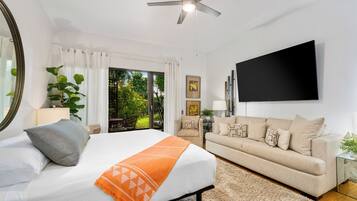 Studio, vue jardin