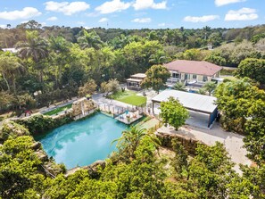 Outdoor pool, a heated pool