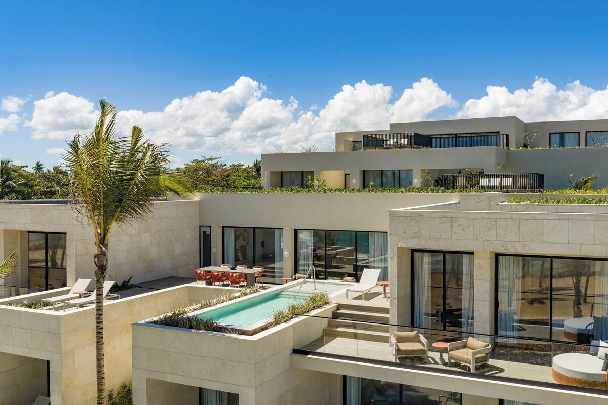 Penthouse, 3 Bedrooms, Private Pool (Larimar Suite, All-Incl. Adults Only) | Premium bedding, pillowtop beds, minibar (free items), in-room safe