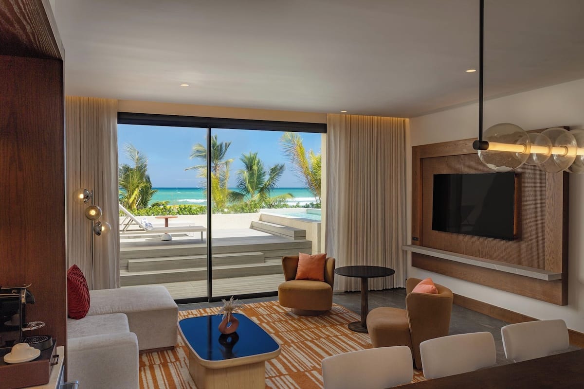 Suite, 2 Bedrooms, Private Pool, Oceanfront (Oasis, All-Incl. Adults Only) | Premium bedding, pillowtop beds, minibar (free items), in-room safe