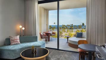 Premium bedding, pillow-top beds, free minibar, in-room safe