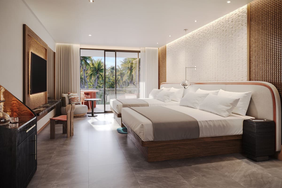 Premium bedding, pillowtop beds, free minibar, in-room safe
