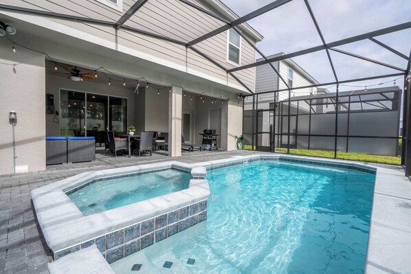 A heated pool