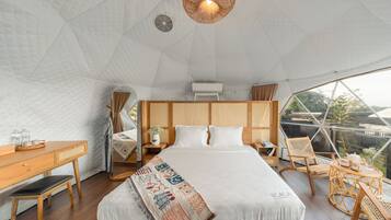 Luxury Tent, Garden View | Premium bedding, memory-foam beds, blackout curtains, soundproofing