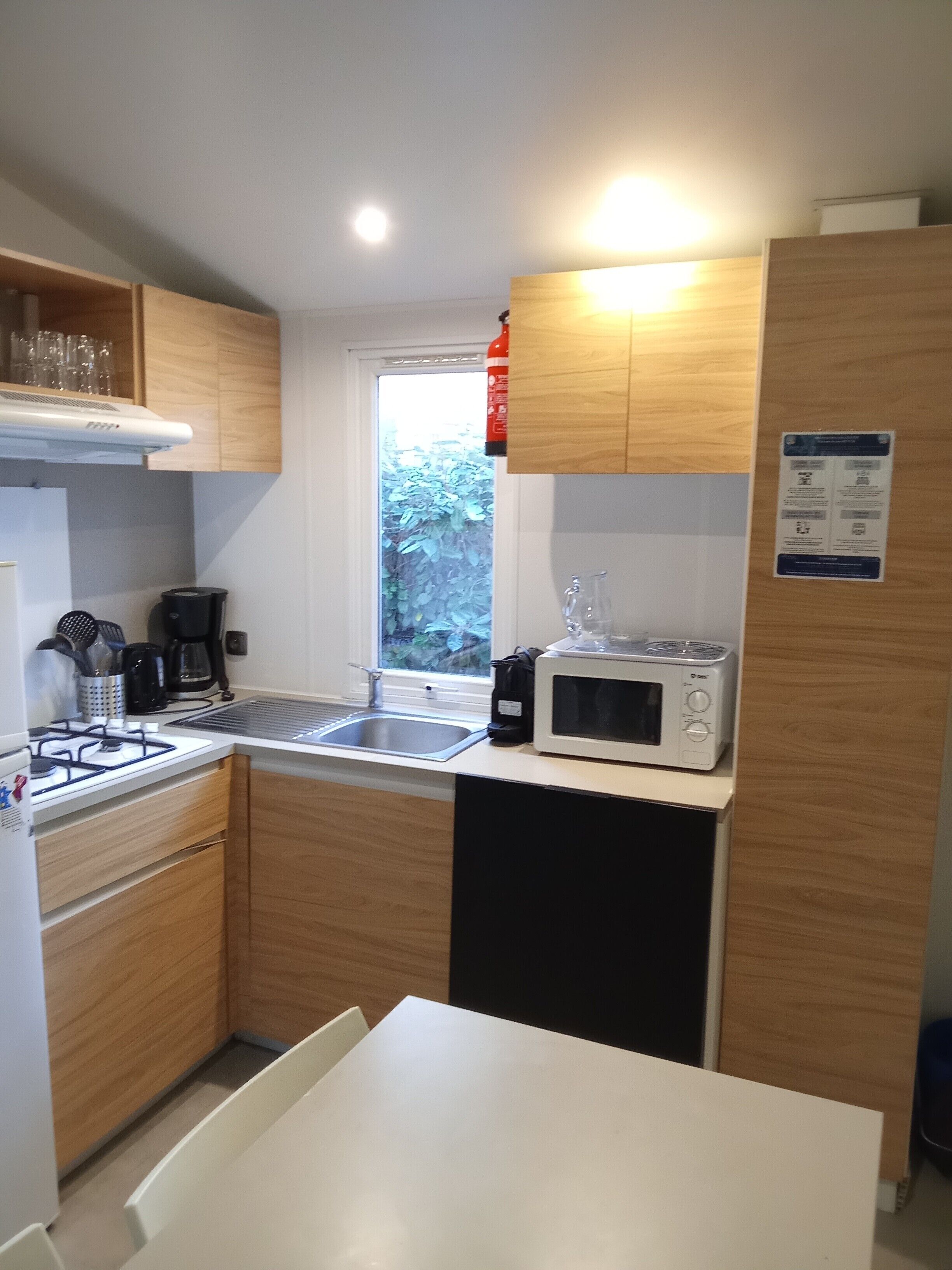 Kühlschrank, Mikrowelle, Herdplatte, Geschirrspüler