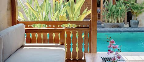Signature Double Room, Balcony, Pool View | Balcony