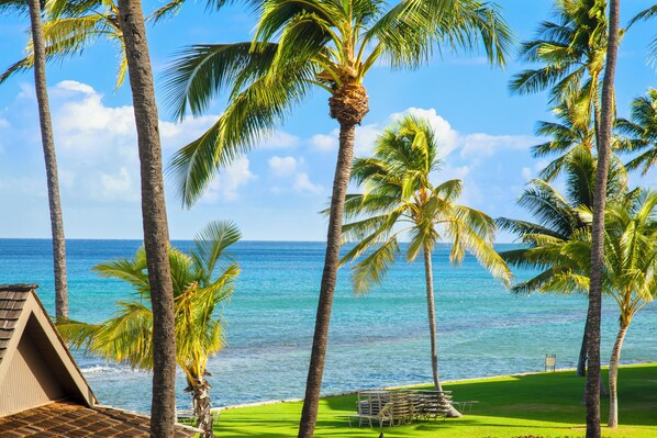 Condo, 1 Bedroom, Beach View (1009) | View from room - Ocean and Pool View at Papakea Resort with Parking (Kaanapali)