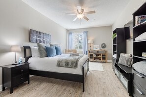 1 bedroom, iron/ironing board, Internet, bed sheets