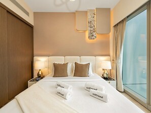 Spacious bedroom with king size bed