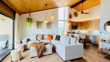 Smart TV, books, stereo