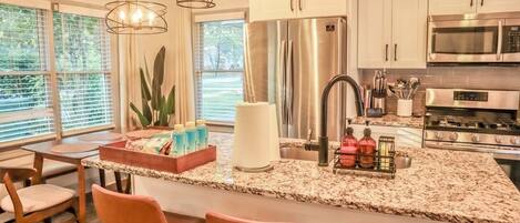 Microwave, oven, stovetop, dishwasher