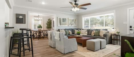 Smart TV, fireplace, offices