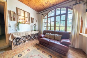 TV, peis, bøker og stereoanlegg