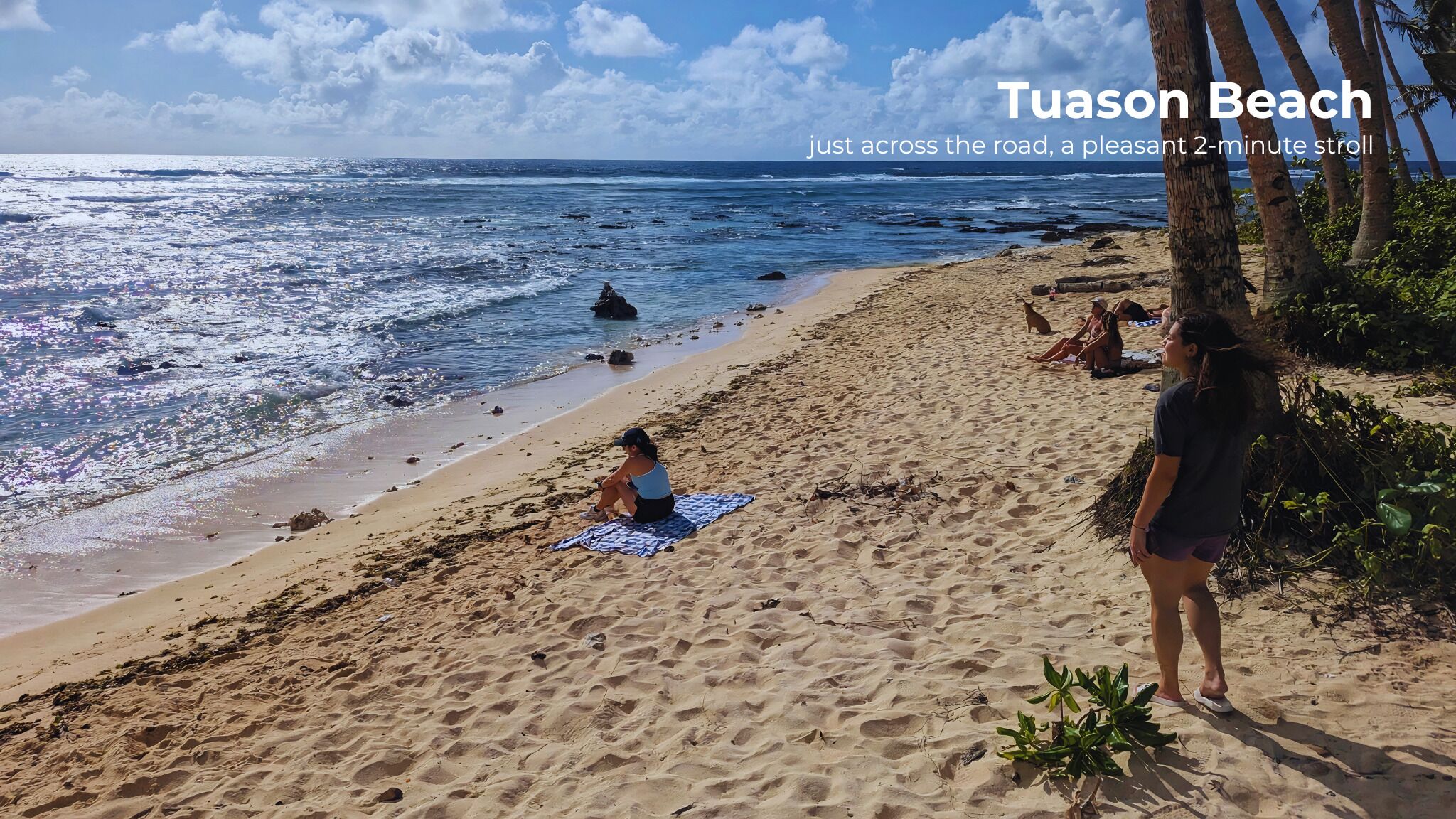 Beach nearby, white sand