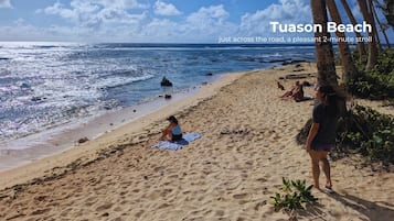 Beach nearby, white sand