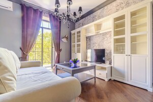 Smart TV 190 cm con canales de televisión por cable, Netflix