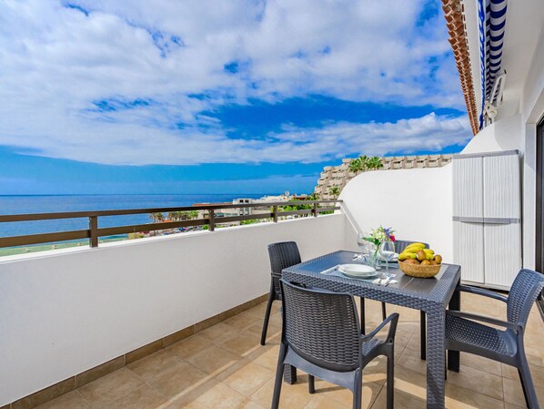 Outdoor dining - Panoramic Oceanview Escape Arena by Interhome (Puerto De Santiago)