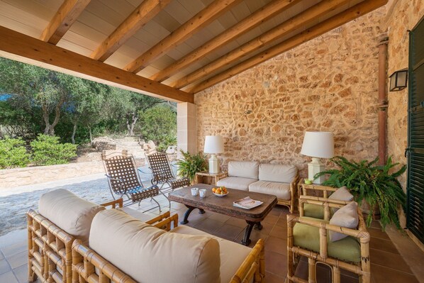 Terrace/patio - Rafal Pai - Villa With Private Pool. Free Wifi (Colonia De Sant Pere, Illes Balears)