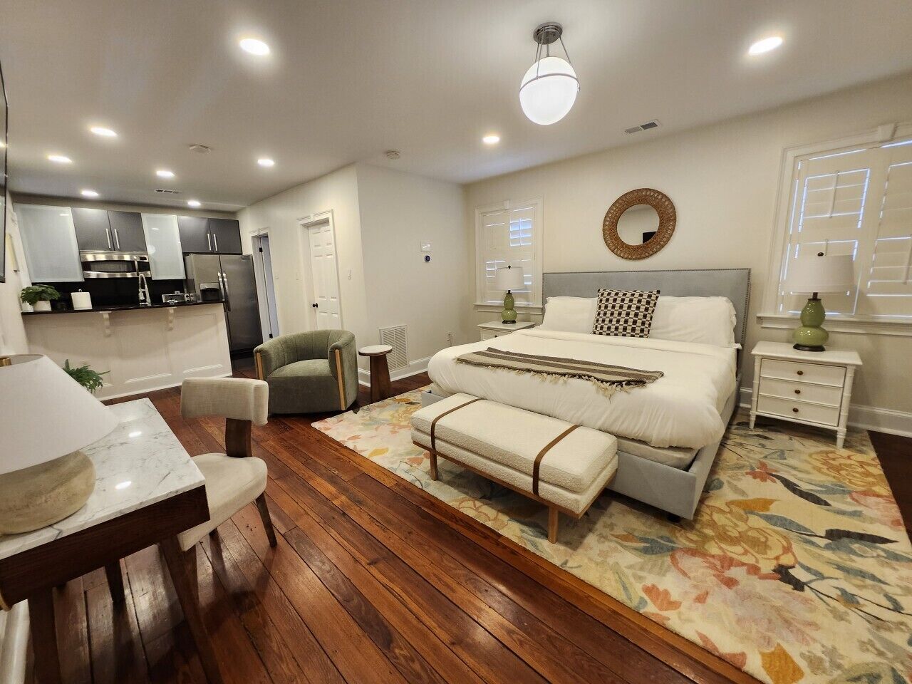 Desk, iron/ironing board, travel crib, free WiFi