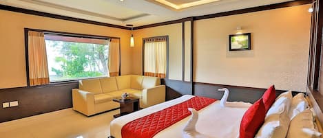 Premium bedding, memory-foam beds, minibar, in-room safe