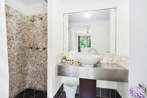 Hair dryer, towels