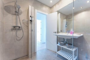 Shower, hair dryer